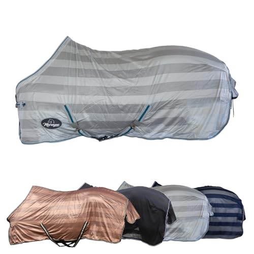 Marengos - Fliegendecke mit Kreuzgurt Economic – Schutz vor Insekten & Plagegeistern – Ekzemerdecke inkl. großem Schweiflatz – Verstellbarer Kreuzgurt – Pferdedecke in Silbergrau – 145 cm Marengos - Fliegendecke mit Kreuzgurt Economic – Schutz vor Insekten & Plagegeistern – Ekzemerdecke inkl. großem Schweiflatz – Verstellbarer Kreuzgurt – Pferdedecke in Silbergrau – 145 cm von Marengos