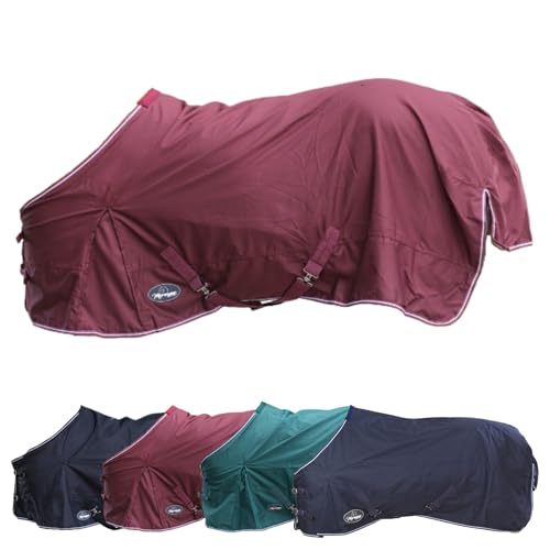 Marengos - Regendecke 600D Comfort – Pferdedecke mit Innenfutter – ideal als Weidedecke – wasserdicht & atmungsaktiv – mit Kreuzgurten, Gehfalten & Schweiflatz – Burgunderrot – 135cm Marengos - Regendecke 600D Comfort – Pferdedecke mit Innenfutter – ideal als Weidedecke – wasserdicht & atmungsaktiv – mit Kreuzgurten, Gehfalten & Schweiflatz – Burgunderrot – 135cm von Marengos
