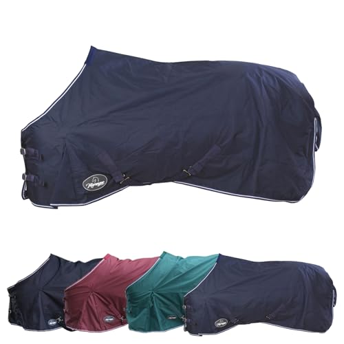 Marengos - Regendecke 600D Comfort – Pferdedecke mit Innenfutter – ideal als Weidedecke – wasserdicht & atmungsaktiv – mit Kreuzgurten, Gehfalten & Schweiflatz – Marine – 115cm Marengos - Regendecke 600D Comfort – Pferdedecke mit Innenfutter – ideal als Weidedecke – wasserdicht & atmungsaktiv – mit Kreuzgurten, Gehfalten & Schweiflatz – Marine – 115cm von Marengos