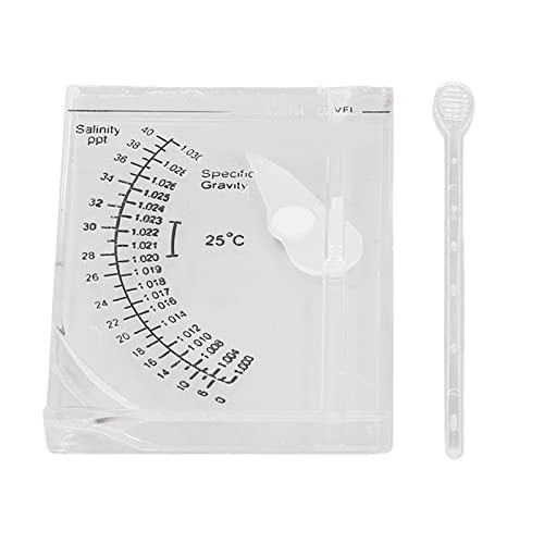 Marhynchus Aquariumhydrometer -Salzgehaltsmesser - Präziser Salzgehaltstester Zur Verzögerung der Fisch Gesalzener Wassermesser Autodetektion, Haltbares Kunststoffmaterial für die Konzentration von von Marhynchus