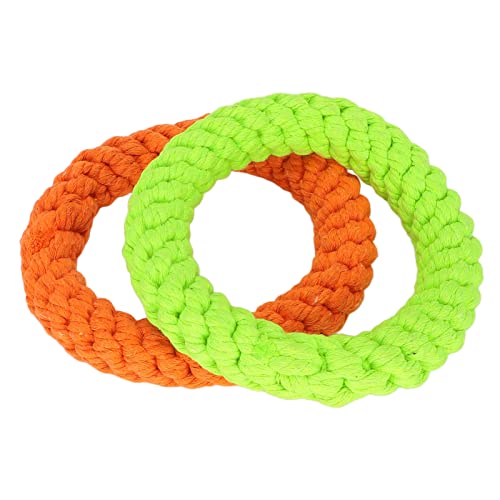 Marhynchus Baumwollseile Ringe Hundespielzeug Sicheres Ungiftiges Zahnen Kauenspielzeug für Korrekturverhalten, 2pcs für Aggressive Hunde von Marhynchus
