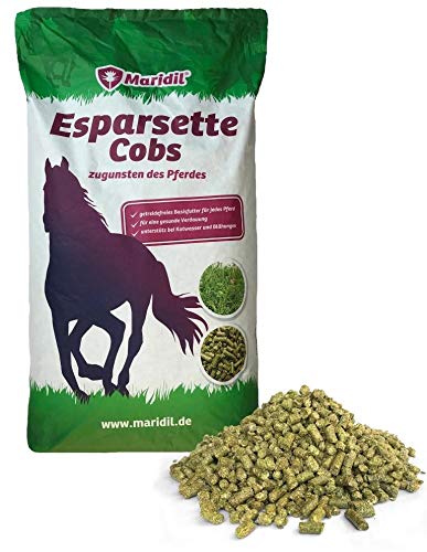 ESPARSETTE-Cobs, getreidefreies Basisfutter für jedes Pferd, 20 kg von Maridil