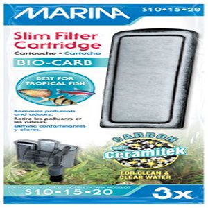 Marina Bio-Carb Slim Filter Filterpatrone, 1 x 3 Stück, Kohlenstoff mit Ceramitek-Pad für S10, S15, und S20 Tropische Aquarien-Filter Marina Bio-Carb Slim Filter Filterpatrone, 1 x 3 Stück, Kohlenstoff mit Ceramitek-Pad für S10, S15, und S20 Tropische Aquarien-Filter von Marina