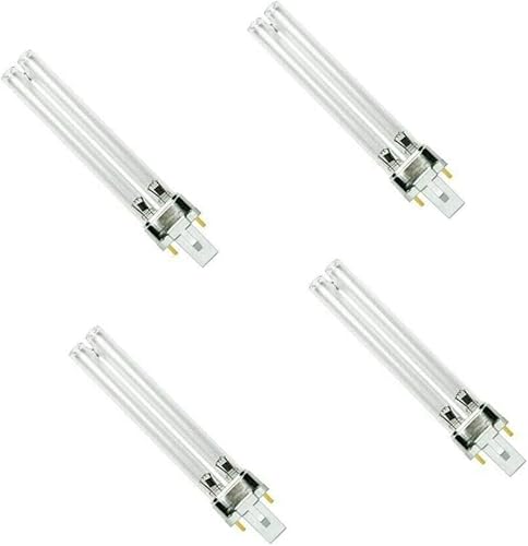 MARINE COLOR 4 Stück UV-Glühlampen, 5 W, 7 W, 9 W, 11 W, 13 W, PLS UV-Ersatzlampen, Ersatzlampen für UVC-Teichfilter und Klärbecken (9) von Marine Color