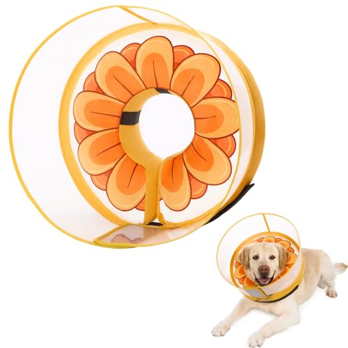 Aufblasbares Hundekegelhalsband mit verbessertem Anti-Lecken, weicher Hals-Donut für Hunde und Katzen, Erholungs-Haustier-Kegelhalsband nach Operationen für große, mittelgroße und kleine Hunde (gelbe Aufblasbares Hundekegelhalsband mit verbessertem Anti-Lecken, weicher Hals-Donut für Hunde und Katzen, Erholungs-Haustier-Kegelhalsband nach Operationen für große, mittelgroße und kleine Hunde (gelbe von Mariyago
