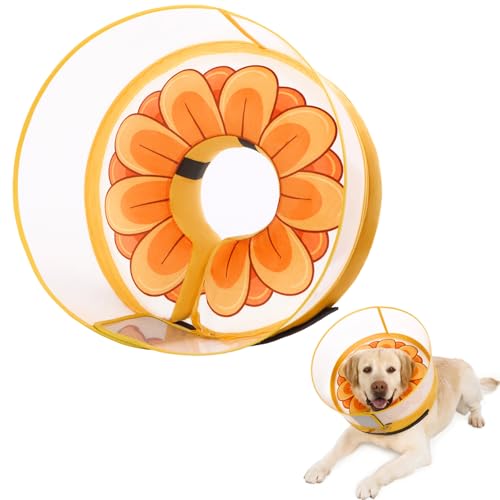 Aufblasbares Hundekegelhalsband mit verbessertem Anti-Lecken, weicher Hals-Donut für Hunde und Katzen, Erholungs-Haustier-Kegelhalsband nach Operationen für große, mittelgroße und kleine Hunde (gelbe Aufblasbares Hundekegelhalsband mit verbessertem Anti-Lecken, weicher Hals-Donut für Hunde und Katzen, Erholungs-Haustier-Kegelhalsband nach Operationen für große, mittelgroße und kleine Hunde (gelbe von Mariyago