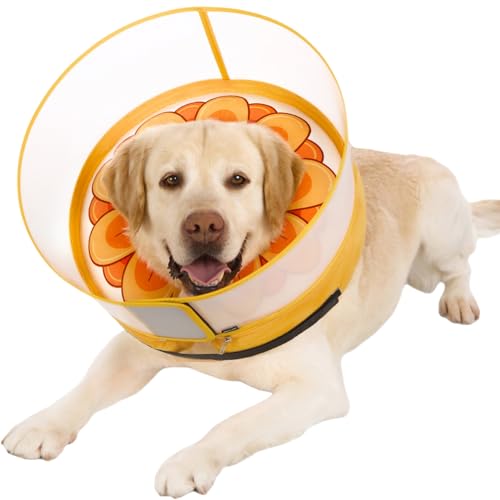 Aufblasbares Hundekegelhalsband mit verbessertem Anti-Lecken, weicher Hals-Donut für Hunde und Katzen, Erholungs-Haustier-Kegelhalsband nach Operationen für große, mittelgroße und kleine Hunde (gelbe Aufblasbares Hundekegelhalsband mit verbessertem Anti-Lecken, weicher Hals-Donut für Hunde und Katzen, Erholungs-Haustier-Kegelhalsband nach Operationen für große, mittelgroße und kleine Hunde (gelbe von Mariyago