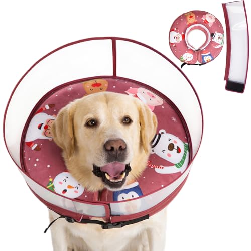 Weicher Kegel für Hunde, Chirurgie, Donut-Halsband mit Schutzschild, verhindert Lecken von Wunden, Stichen, aufblasbarer Kegel für Hunde, blockiert nicht die Sicht, Hunde-Genesungskegel Weicher Kegel für Hunde, Chirurgie, Donut-Halsband mit Schutzschild, verhindert Lecken von Wunden, Stichen, aufblasbarer Kegel für Hunde, blockiert nicht die Sicht, Hunde-Genesungskegel von Mariyago