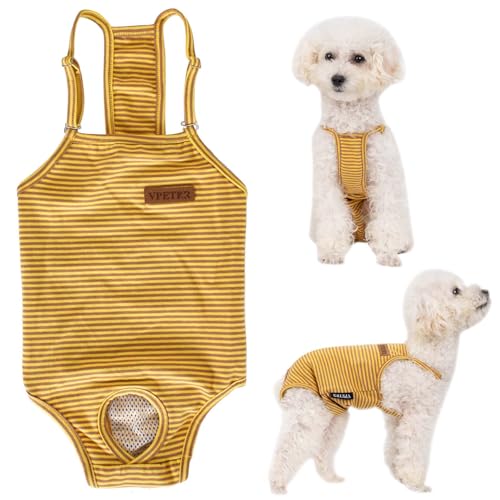 Hundewindeln Wiederverwendbar für Hündinnen – Waschbare Damenbinden Höschen – Anti-Rüden Schutzhose & Sicherheitshöschen für Hündinnen – Verstellbare Öko-Windelhose (L) von Marjoramy