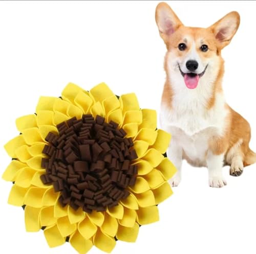 Schnüffelmatte für Hunde & Katzen – Interaktives Spielzeug für Hunde, Schnüffelteppich für Langsames Fressen, Futtersuchtraining & Stressabbau | rutschfest & Waschbar (35×35 cm) von Marjoramy
