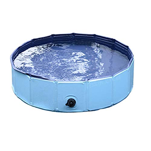 Markcur Swimming Pool Hundepool Doggy Pool Badewanne Pool Umweltfreundliche PVC Hundepool Katzenpool Blau von Markcur