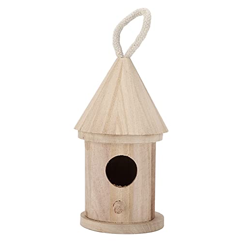 Marooma Hängendes Hölzernes Vogelhaus, Kolibri-Haus aus Holz, DIY, Rundes Vogelhaus, Hölzerne Vogelhäuschen, Handbemaltes Hängendes Vogelhaus für Garten- und (Kleine Größe 5 mit Marooma Hängendes Hölzernes Vogelhaus, Kolibri-Haus aus Holz, DIY, Rundes Vogelhaus, Hölzerne Vogelhäuschen, Handbemaltes Hängendes Vogelhaus für Garten- und (Kleine Größe 5 mit von Marooma