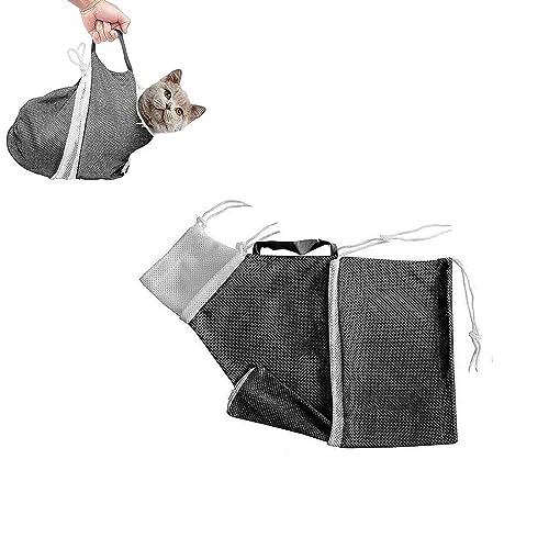 Marosynix Fellpflegetasche für Katzen, Anti-Biss und Anti-Kratzer, verstellbare Haustierfessel, zum Baden, Nageltrimmen, Medizin, Injektion, sicher und beruhigend, mit verstellbaren Riemen und von Marosynix