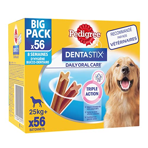 Pedigree Dentastix – Leckerlis für Hunde, 56 Stück (1er Pack) von PEDIGREE
