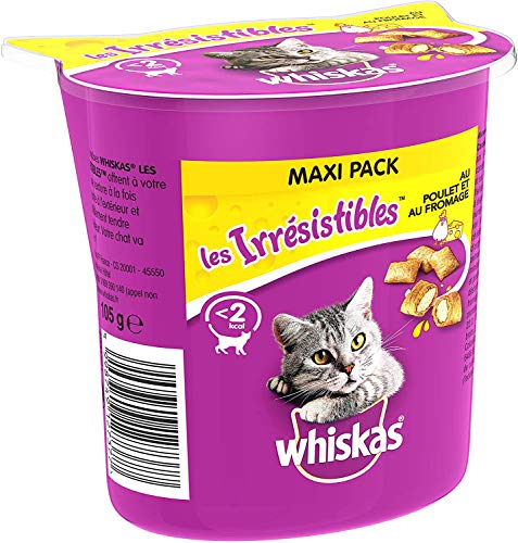 WHISKAS Les Irrésistibles maxi pack au poulet et fromage - 105g (x10) - Pour chat adulte von whiskas