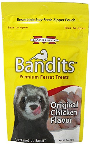 (6 Pack) Marshall Pet Bandits Ferret Treat Chicken Meat-Based Protein Food 3oz von Marshall Pet Products