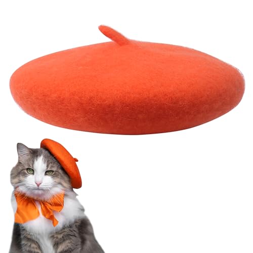 Baskenmütze für kleine Hunde und Katzen, bunte Wolle, Mini-Kappe, kreatives Zubehör, Pilzkünstler, Kostüm, französischer Fedora-Hut, Beanies, solide Haustier-Kopfbedeckung, Haarschmuck, Dekoration, Baskenmütze für kleine Hunde und Katzen, bunte Wolle, Mini-Kappe, kreatives Zubehör, Pilzkünstler, Kostüm, französischer Fedora-Hut, Beanies, solide Haustier-Kopfbedeckung, Haarschmuck, Dekoration, von Marsrut