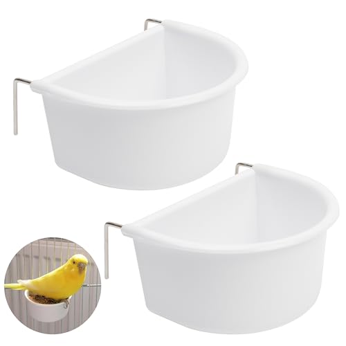 Futterschale für Vogelkäfig, einfach zu installieren, stabiles Zubehör, 10,9 x 9,9 x 5,3 cm, Weiß, 2 Stück Futterschale für Vogelkäfig, einfach zu installieren, stabiles Zubehör, 10,9 x 9,9 x 5,3 cm, Weiß, 2 Stück von Marsrut