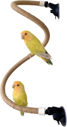 Stehende Sitzstange Saugnapf für Vogel Papagei Klettern Schleifen Vogelkäfig Engagement, biegbares Spielzeug Seil Zubehör Stehende Sitzstange Saugnapf für Vogel Papagei Klettern Schleifen Vogelkäfig Engagement, biegbares Spielzeug Seil Zubehör von Marsrut
