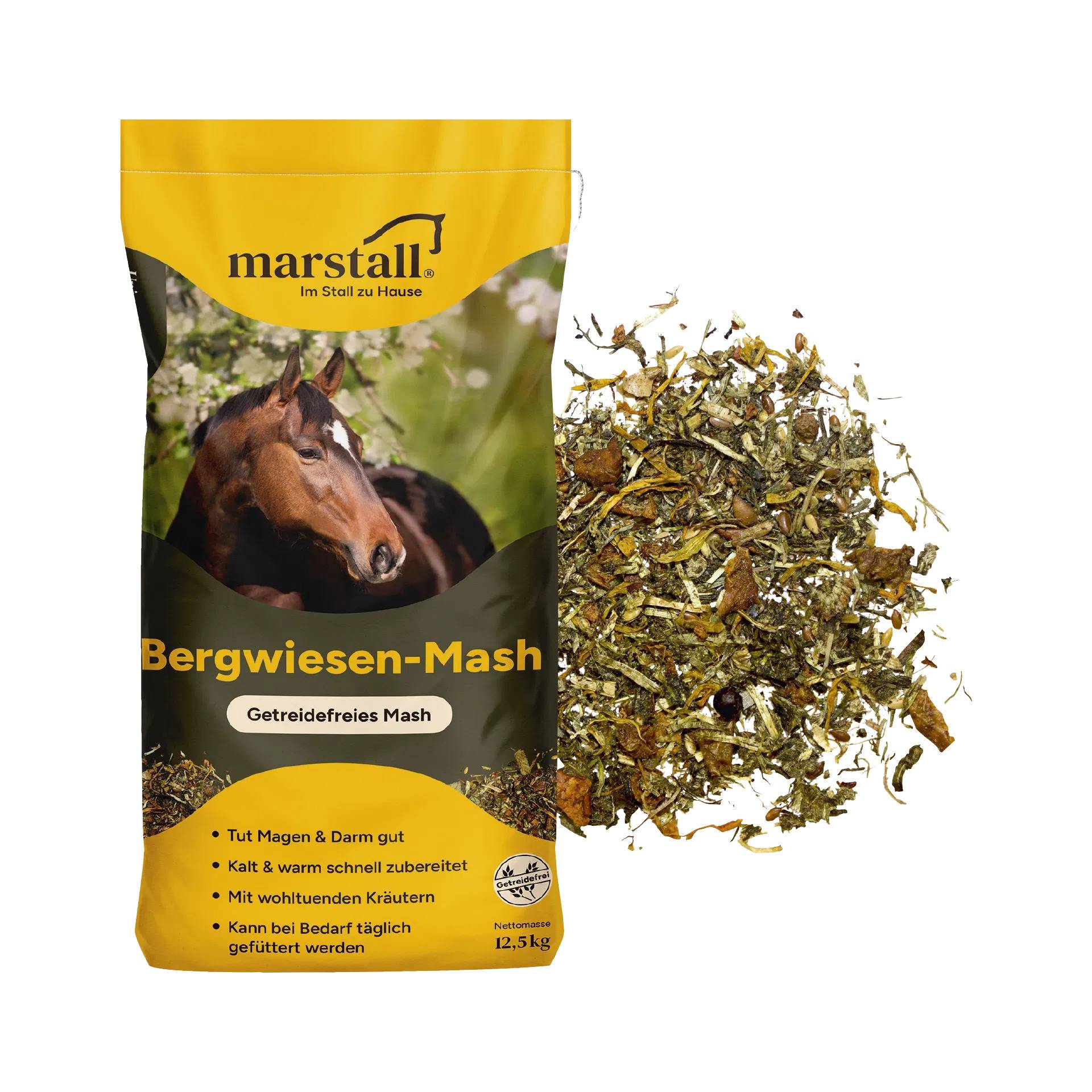Marstall Bergwiesen-Mash 12,5kg Getreidefrei & schmackhaft Marstall Bergwiesen-Mash 12,5kg Getreidefrei & schmackhaft von Marstall