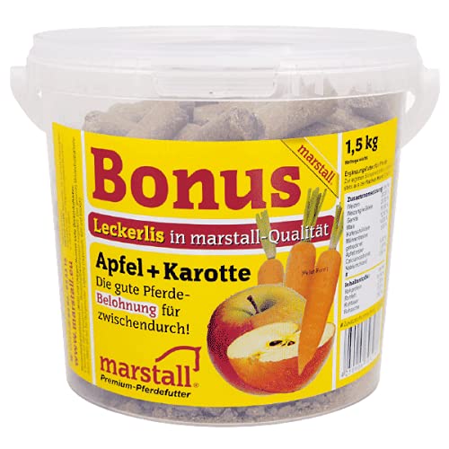 marstall Premium-Pferdefutter Bonus Apfel+Karotte, 1er Pack (1 x 1.5 kilograms) von marstall Premium-Pferdefutter