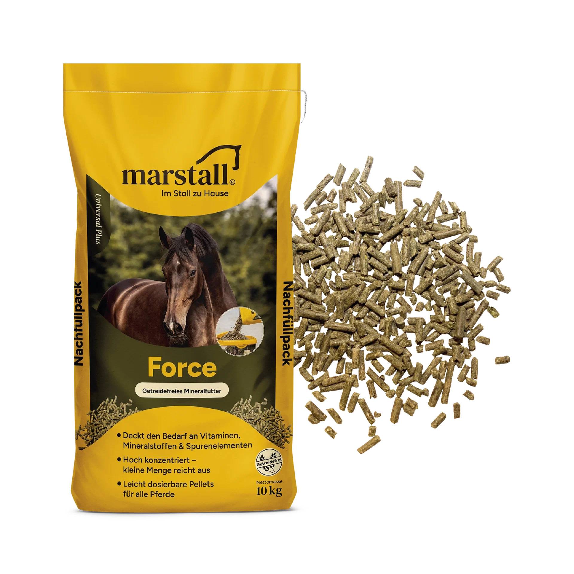 Marstall Force 10kg Nachfüllsack pelletiertes Mineralfutter Marstall Force 10kg Nachfüllsack pelletiertes Mineralfutter von Marstall