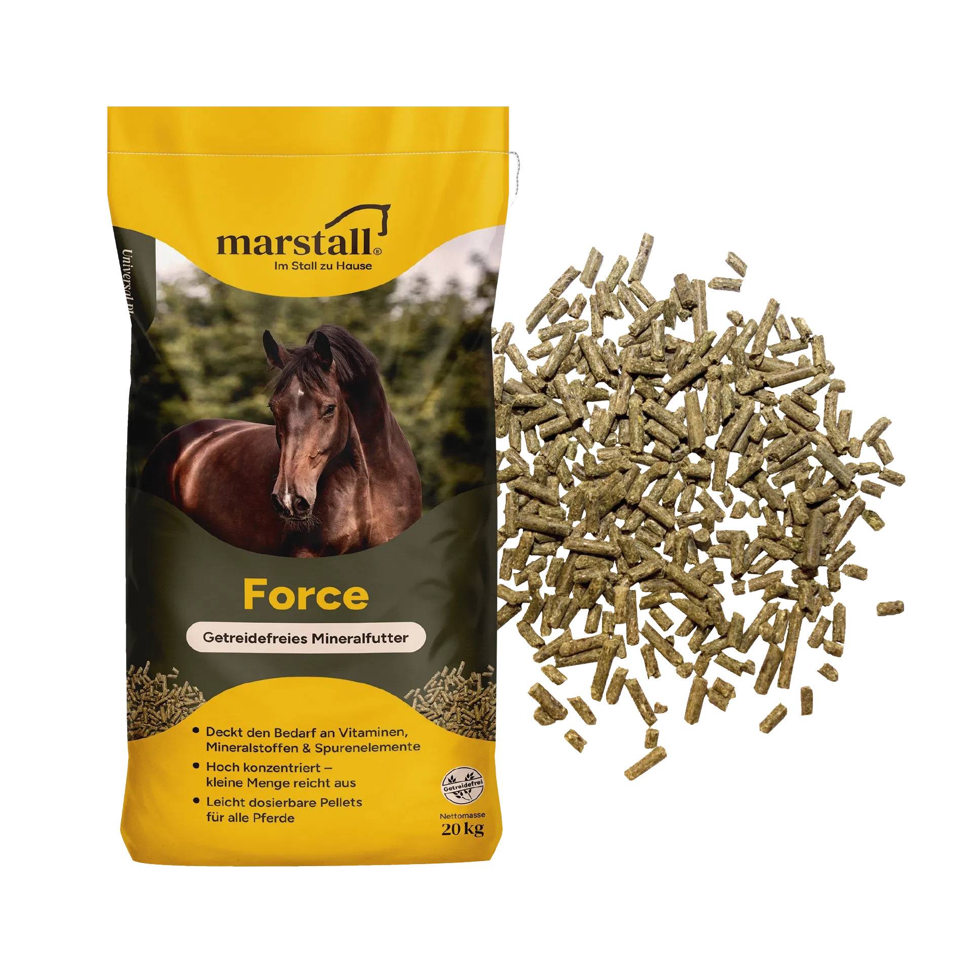 Marstall Force 20kg pelletiertes Mineralfutter Marstall Force 20kg pelletiertes Mineralfutter von Marstall