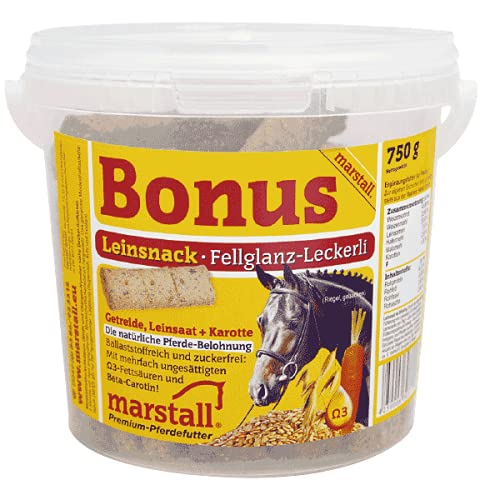 marstall Premium-Pferdefutter Bonus Leinsnack, 1er Pack (1 x 0.75 kilograms) von marstall Premium-Pferdefutter