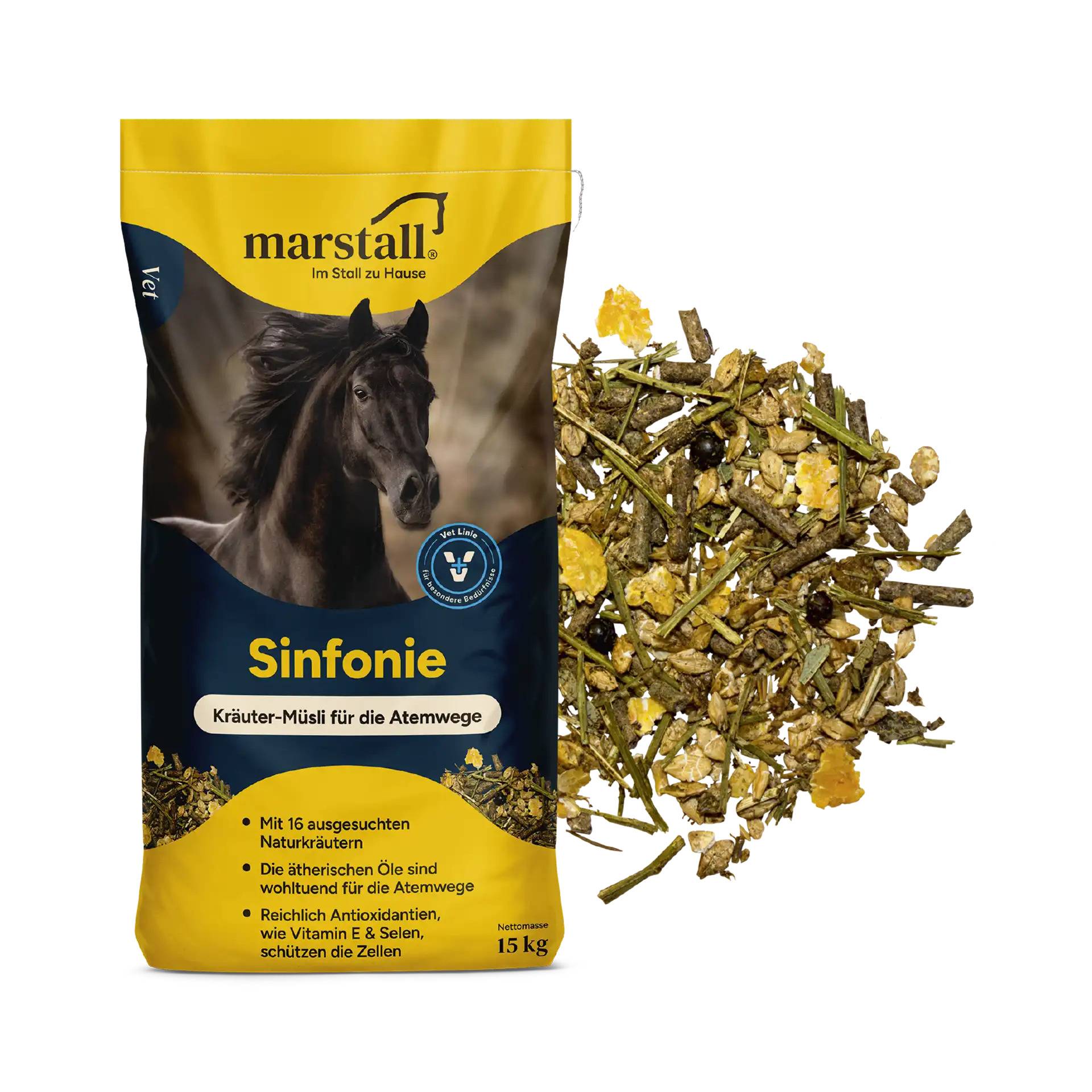 Marstall Sinfonie 15kg Das Naturkräuter-Müsli Marstall Sinfonie 15kg Das Naturkräuter-Müsli von Marstall