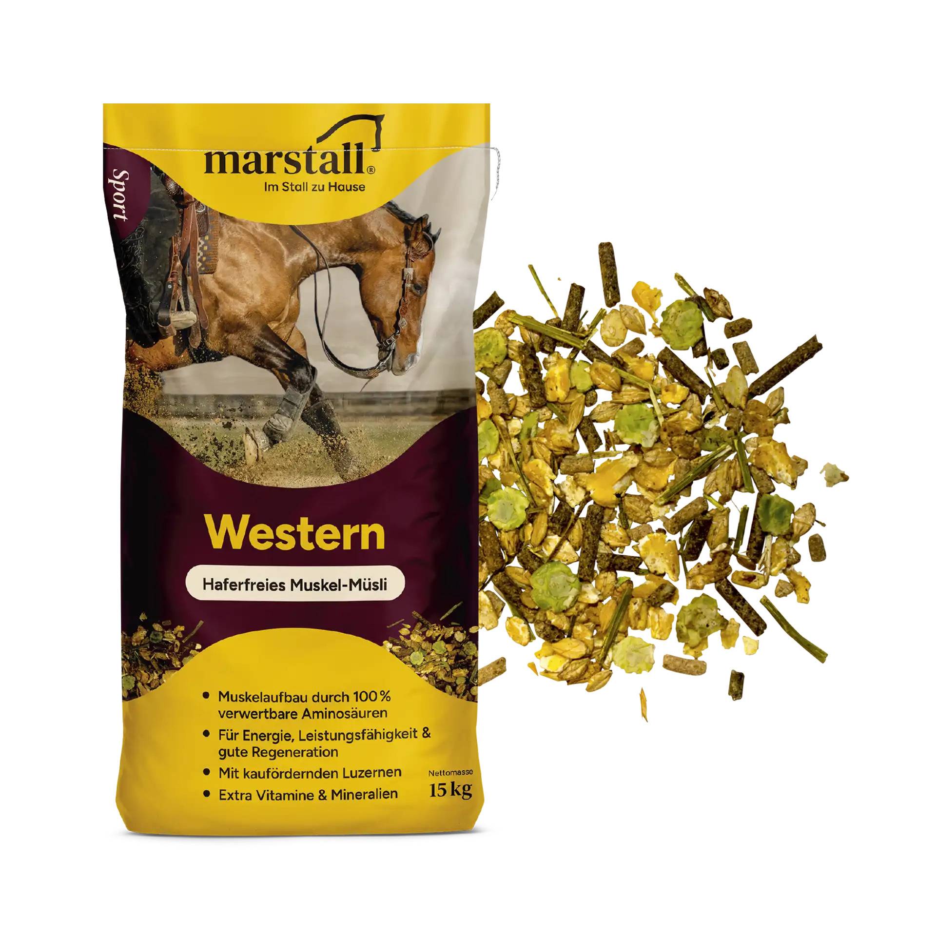 Marstall Western Struktur Müsli 15 kg Schützt Muskelzellen Marstall Western Struktur Müsli 15 kg Schützt Muskelzellen von Marstall