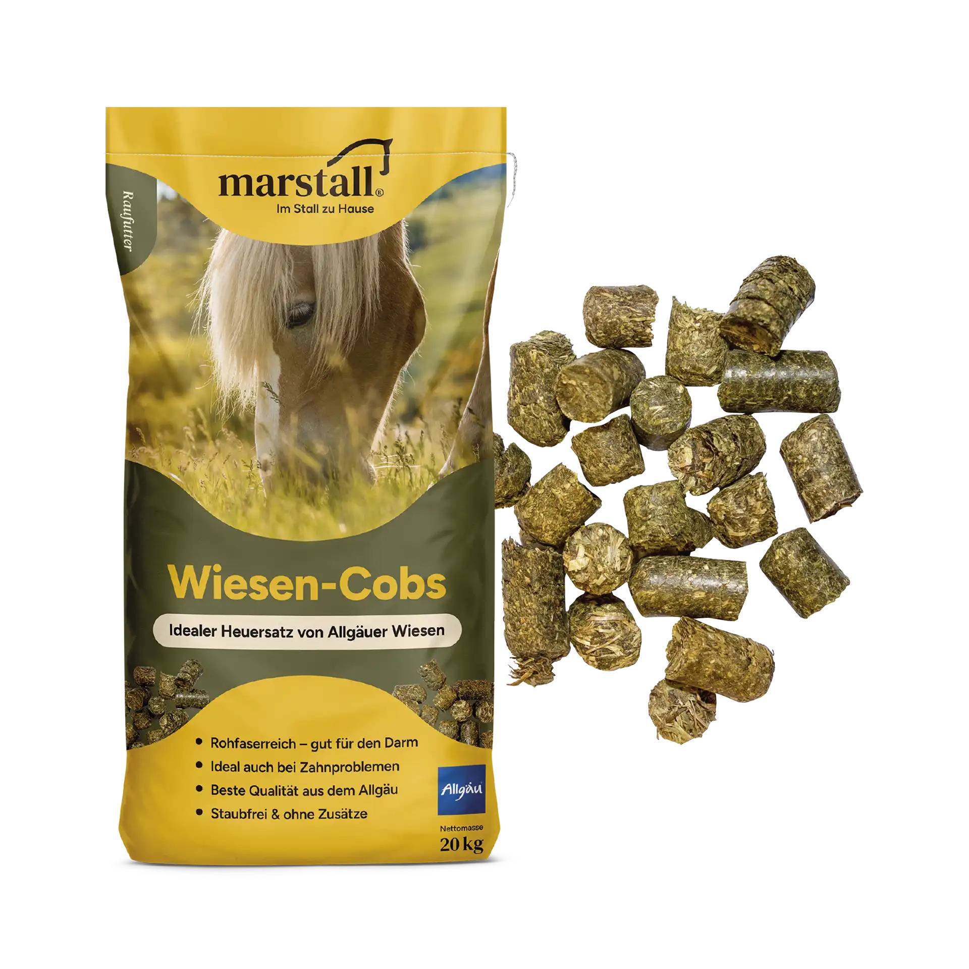 Marstall Wiesencobs 20kg Melassefrei & eiweißarm Marstall Wiesencobs 20kg Melassefrei & eiweißarm von Marstall