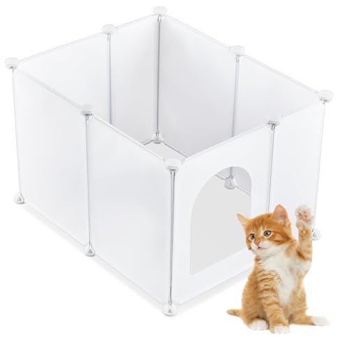 Marsui Großes Katzentoilettengehäuse Spritzschutz DIY Katzentoilette Wandschild leicht zu reinigen Hund Sichtschutz Gehäuse leichte Kunststoffplatten für die meisten Katzentoiletten (60 x 50 x 39 cm) von Marsui