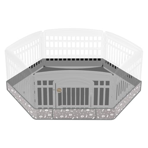 Marsui Hunde-Laufgitter-Bodenpolster, passend für 91,4 cm B und 61 cm H, 6 Paneele, Trainingsmatte, Welpenbox, wiederverwendbar, waschbar, Haustier-Trainingsmatte, Uriniermatte, Reifen- und von Marsui