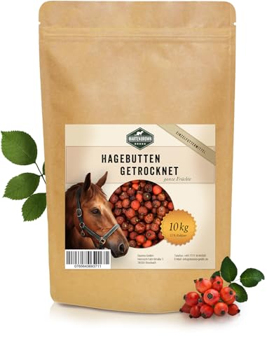 Martenbrown® Getrocknete Hagebutten für Pferde 10kg ganz - Vitamine für Pferd, Pony und Esel von Martenbrown