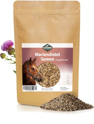 Martenbrown® Mariendistelsamen 10 kg für Pferde, Hunde & Katzen - ganze Mariendistel Samen ohne Zusatzstoffe - 100% Naturprodukt von Martenbrown