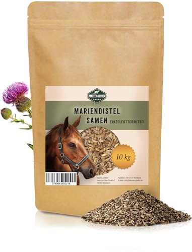 Martenbrown® Mariendistelsamen 10 kg für Pferde, Hunde & Katzen - ganze Mariendistel Samen ohne Zusatzstoffe - 100% Naturprodukt von Martenbrown
