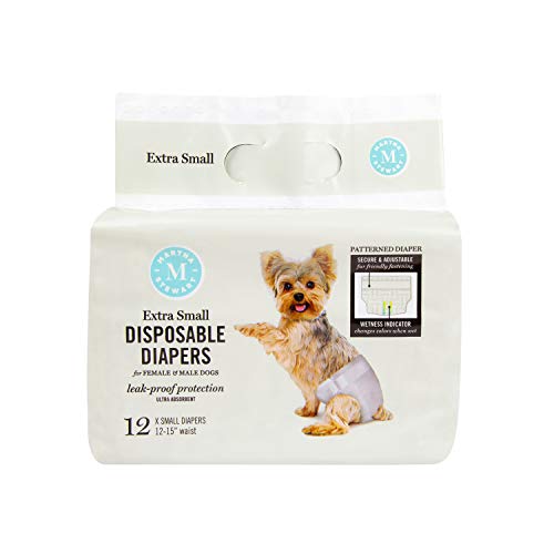 Martha Stewart Xsm Windeln, 30,5 cm - 38,1 cm Taillenumfang, 12 Stück Martha Stewart Xsm Windeln, 30,5 cm - 38,1 cm Taillenumfang, 12 Stück von Martha Stewart for Pets