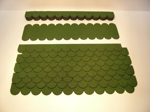 Mini Dachschindeln Rund (41 mm) - Set - Grün für Vogelhaus"23.403" Dachschindel von Martinshof Rothenburg Diakoniewerk