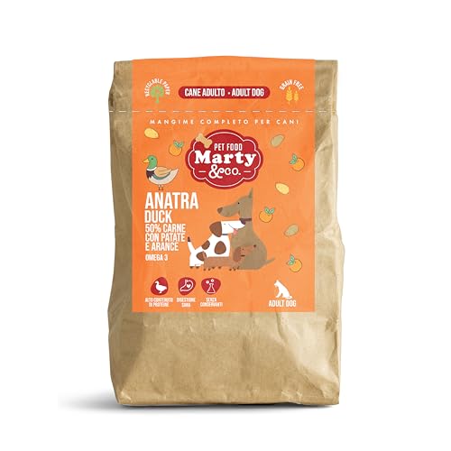 Marty&Co Trockenfutter für Erwachsene, mittel/groß, grain-frei, Monoprotein, glutenfrei (Ente, 3,5 kg) von Marty & Co