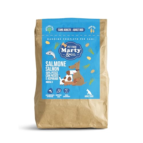 Marty&Co Trockenfutter für Erwachsene, mittel/groß, grain-frei, Monoprotein, glutenfrei (Lachs, 6 kg) von Marty & Co