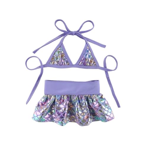 Sommer-Haustierbekleidung, Bikini-Set, Teddy, Strandpuppe, Hund und Katze (lila, M) von Maruomiki