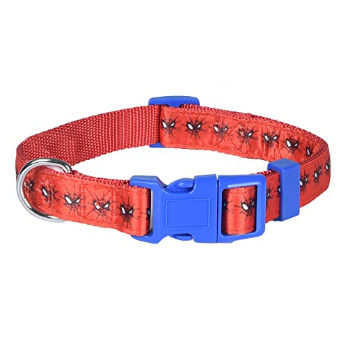 Marvel Comics Spiderman-Hundehalsband, groß rot und blau, offiziell lizenziertes Marvel Legends Spiderman-Hundehalsband | großes Hundehalsband für große Hunde mit D-Ring, niedliche Hundebekleidung und von Marvel