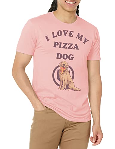 Marvel Girl's Love Pizza Hunde-T-Shirt, Rosa, Größe S, Pink, Small von Marvel