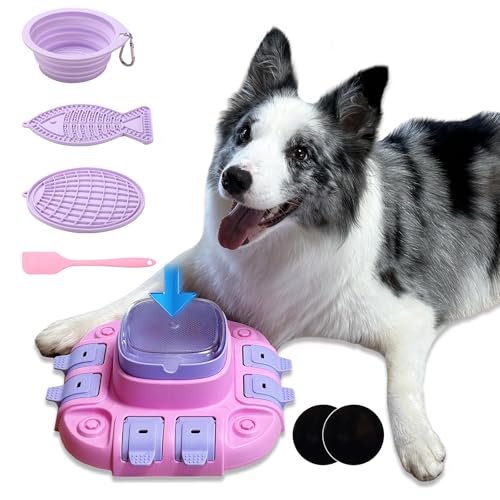 MaryPaw Hund Slow Feeder Puzzle mit Leckerli Spender Schüssel Design, 2 Stufen Interaktives IQ Trainingsspielzeug für alle Rassen, Mental Stimulierendes Unterhaltungsspielzeug für die Freisetzung von MaryPaw Hund Slow Feeder Puzzle mit Leckerli Spender Schüssel Design, 2 Stufen Interaktives IQ Trainingsspielzeug für alle Rassen, Mental Stimulierendes Unterhaltungsspielzeug für die Freisetzung von von MaryPaw