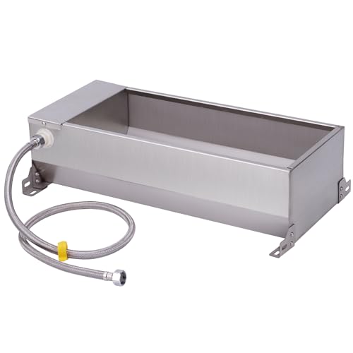Automatischer Hundewassertrog mit 1/2 Zoll Einstellbarem Schwimmerventil, Edelstahl-Tränkespender für Vieh, Geflügel Tränke für Pferd, Ziege, Schwein, Hund, Schaf von MasXirch