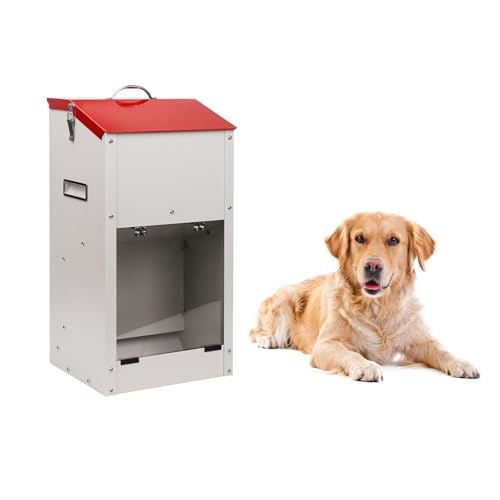 Hundefutterautomat, Automatischer GroßEr Hundefutterautomat -11Kg FassungsvermöGen, mit Deckel Zum Schutz des Futters, füR Den AußEn- und Innenbereich Geeignet von MasXirch