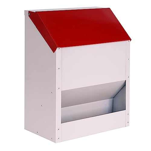 MasXirch Automatischer Hühner-Futterstation, 10 kg Metall Hängende Geflügel-Futterstation mit Deckel Kein Abfall Wetterfest Outdoor Hühnerstall Futterspender Futterspender für Hühner Enten Gans MasXirch Automatischer Hühner-Futterstation, 10 kg Metall Hängende Geflügel-Futterstation mit Deckel Kein Abfall Wetterfest Outdoor Hühnerstall Futterspender Futterspender für Hühner Enten Gans von MasXirch