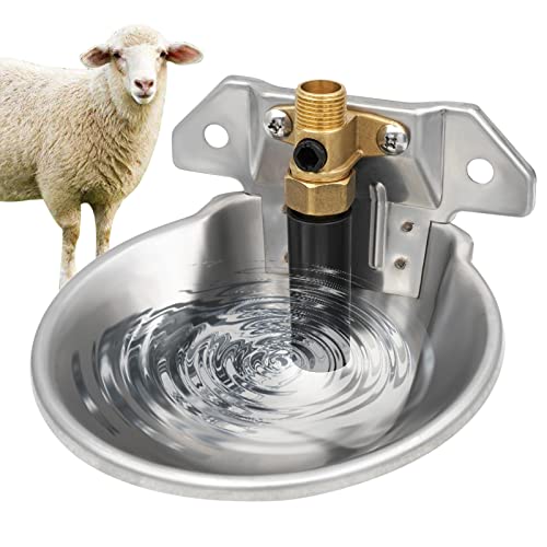 Stainless Steel Thicken Sheep Waterer Automatic Dispenser Goat Copper Valve Drinker Sheep Water Bowls Cattle Piglets Drinker von MasXirch