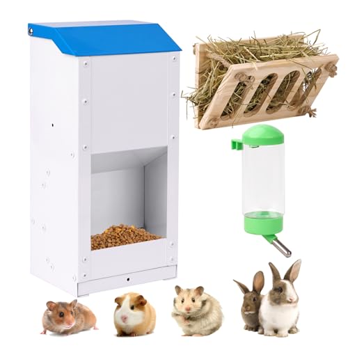 Verzinkte Hamstertränke mit Deckel 3KG Fassungsvermögen Automatischer Futtertrog mit Heufütterung und Wasserflasche für Hamster, Kaninchen und Küken Verzinkte Hamstertränke mit Deckel 3KG Fassungsvermögen Automatischer Futtertrog mit Heufütterung und Wasserflasche für Hamster, Kaninchen und Küken von MasXirch