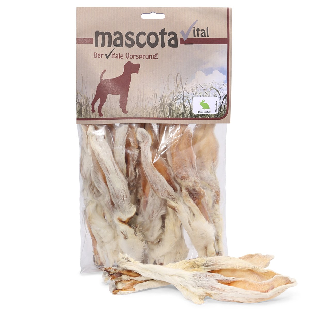 Mascota vital Kaninchenohren mit Fell 200g von Mascota